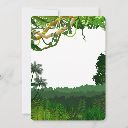 Dino-thema 2e verjaardagsfeestje kaart (Achterkant)