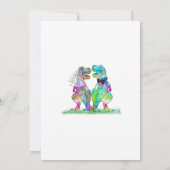 Dino-thema-huwelijk Kaart (Achterkant)