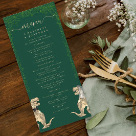 Dino-thema Huwelijksmenu Menu