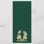 Dino-thema Huwelijksmenu Menu (Achterkant)