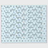 Dino-thema op Mint Green Kinder verjaardagscadeau Cadeaupapier (Vlak)