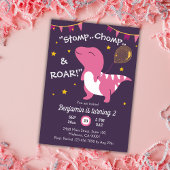 Dino-thema Stomp, Chomp & Roar! 2e verjaardag Kaart