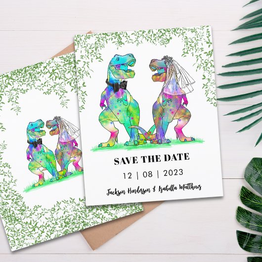 Dino Thema Trouwkaart Budget
