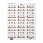 Dino-thema Wilde Bloemen Bruiloft Etiket (Full Sheet)