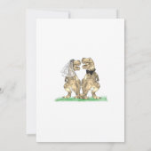 Dino Thema Wilde Bloemen Bruiloft Kaart (Achterkant)