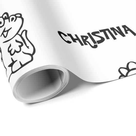 Dino-Theme Kind is jarig Cadeaupapier (Rol Hoek)