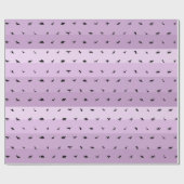 Dino-Theme Lavendel Gradient Band Verjaardagscadea Cadeaupapier (Vlak)