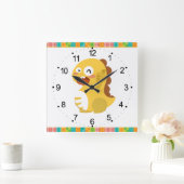 Dino Tijd tot Teach Square Clock Vierkante Klok (Huis)