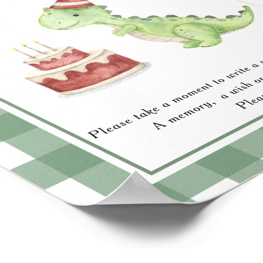 Dino Time Capsule 1e verjaardag genderneutraal Poster (Hoek)