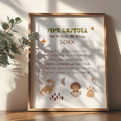 Dino Time Capsule Verjaardagsspel Toekomstige heri Poster