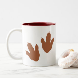 Dino Track Two-Tone Coffee-Mok Tweekleurige Koffiemok