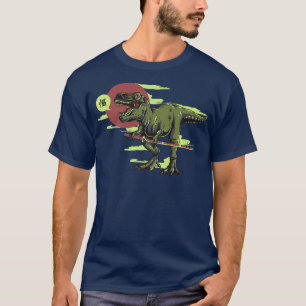 Dino TRe Samurai met Katana Cool Kanji Anime T-shirt