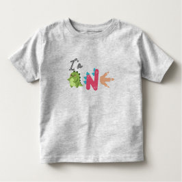 Dino TRex Ik ben 1 Verjaardag jongens ONE Terug na Kinder Shirts