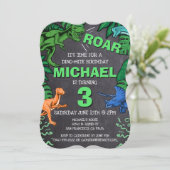 Dino Trex Jurassic Boy Dinosaurus Verjaardag Kaart (Staand voorkant)