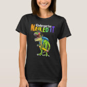 Dino Trex Kindergarten Nailed It Graduation Boy Ki T-shirt (Voorkant)