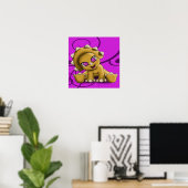 Dino Triceratops Poster (Thuiskantoor)