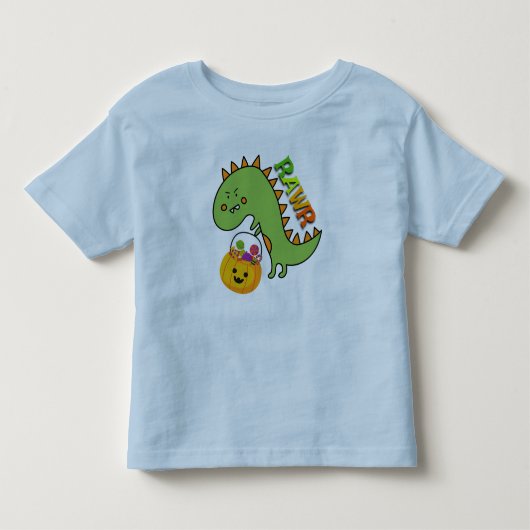Dino Trick or treat Kinder Shirts (Voorkant)