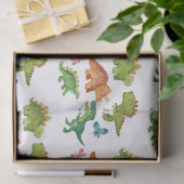 Dino Twee rex 2de jongen Dinosaur verjaardagsfeest Tissuepapier (Geschenk)