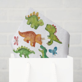 Dino Twee rex 2de jongen Dinosaur verjaardagsfeest Tissuepapier