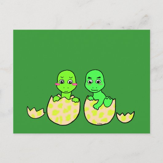 Dino Twins Briefkaart (Voorkant)
