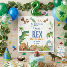 Dino Two rex 2de verjaardagsfeestje voor jongen Di