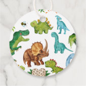 Dino Two rex 2nd boy Dinosaur birthday party Bedankjes Labels (Achterkant)