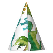 Dino Two rex 2nd boy Dinosaur birthday party Feesthoedjes (Achterkant)