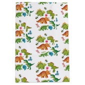 Dino Two rex 2nd boy Dinosaur birthday party Medium Cadeauzakje (Voorkant)