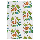 Dino Two rex 2nd boy Dinosaur birthday party Medium Cadeauzakje (Achterkant)