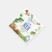 Dino Two rex 2nd boy Dinosaur birthday party Servet (Hoek)