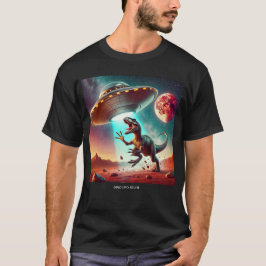 Dino UFO Selfie: Alien Encounter (Man Tshirt) #02 T-shirt