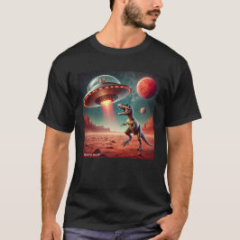 Dino UFO Selfie: Alien Encounter (Man Tshirt) #10 T-shirt