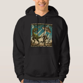 Dino UFO Selfie: Paniek (Mannen Hoodie