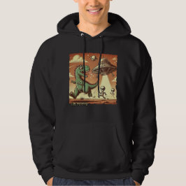 Dino UFO Selfie: Paniek (Mannen Hoodie