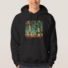 Dino UFO Selfie: Paniek (Mannen Hoodie
