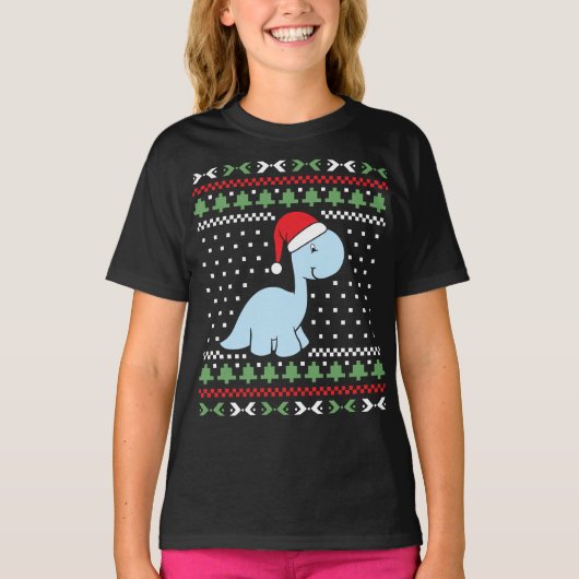 Dino Ugly Christmas Sweater T-shirt (Voorkant)