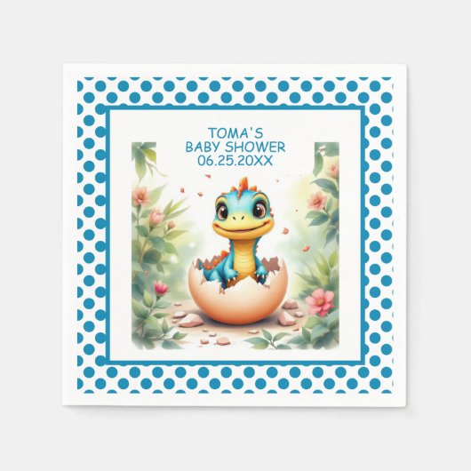 Dino uit het ei servet (Voorkant)