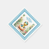 Dino uit het ei servet (Hoek)