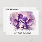 *~* Dino Uitnodiging Dans AP48 Foto Draak Briefkaa (Voorkant / Achterkant)