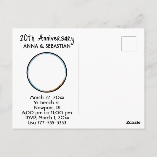 *~* Dino Uitnodiging Dans AP48 Foto Draak Briefkaa (Achterkant)