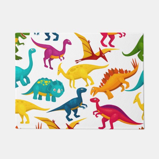 Dino uitsnijden patroonstickers deurmat (Voorkant)
