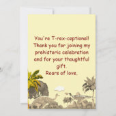 Dino Verjaardag Bedankt Kaart - Kinderen (Achterkant)