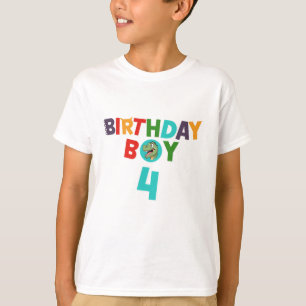 Dino Verjaardag Jongen T-Shirt 4e Verjaardag