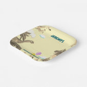 Dino Verjaardag Party Paper Bord (Gebogen)