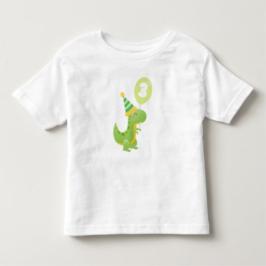 Dino Verjaardag Shirt voor 3 jaar oud (Voorkant)