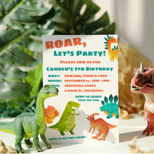 Dino Verjaardagsfeest Uitnodiging