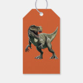 Dino verjaardagsfeestje favoriet tags cadeaulabel (Achterkant)