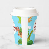 Dino verjaardagsfeestje papieren bekers (Rechts)