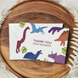 Dino Verjaardagsfeestje voor kinderen met cute din Bedankkaart