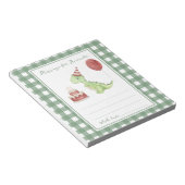 Dino verjaardagstijd capsule bericht notitieblok (Schuin)